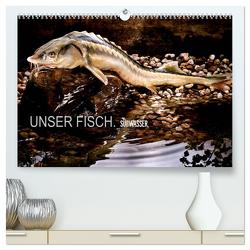 UNSER FISCH. SÜßWASSER. (hochwertiger Premium Wandkalender 2024 DIN A2 quer), Kunstdruck in Hochglanz von morgenstern,  arne