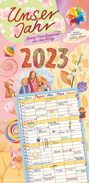 Unser Jahr – Unser Familienplaner für den Alltag 2024 – Familien-Timer – Termin-Planer – Kinder-Kalender – Familien-Kalender – 22×45 von Bayer,  Frank