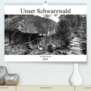 Unser Schwarzwald in Monochrome (Premium, hochwertiger DIN A2 Wandkalender 2021, Kunstdruck in Hochglanz) von Laue,  Ingo