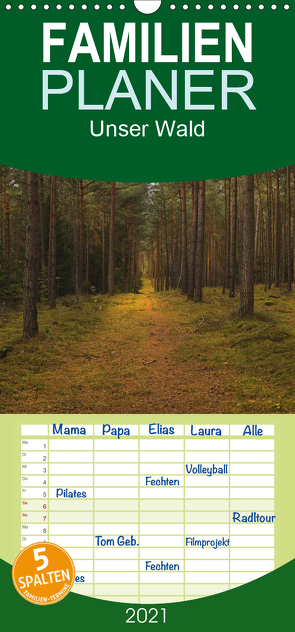 Unser Wald – Magische Sichten in norddeutsche Wälder – Familienplaner hoch (Wandkalender 2021 , 21 cm x 45 cm, hoch) von Langenkamp (dieimwaldlebt),  Heike