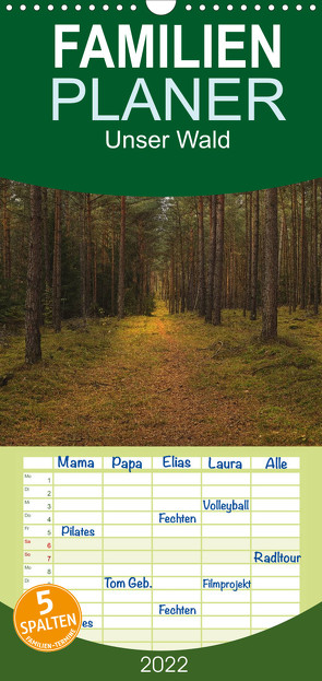 Unser Wald – Magische Sichten in norddeutsche Wälder – Familienplaner hoch (Wandkalender 2022 , 21 cm x 45 cm, hoch) von Langenkamp (dieimwaldlebt),  Heike
