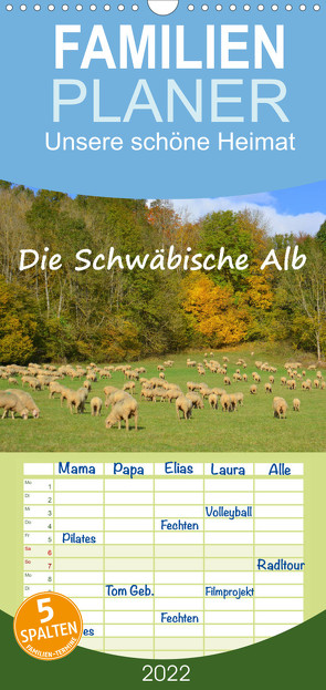 Familienplaner Unsere schöne Heimat – Die Schwäbische Alb (Wandkalender 2022 , 21 cm x 45 cm, hoch) von GUGIGEI