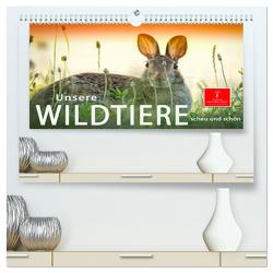 Unsere Wildtiere – scheu und schön (hochwertiger Premium Wandkalender 2024 DIN A2 quer), Kunstdruck in Hochglanz von Roder,  Peter