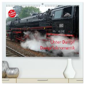 Unter Dampf – Dampflokromantik (hochwertiger Premium Wandkalender 2024 DIN A2 quer), Kunstdruck in Hochglanz von Härlein,  Peter