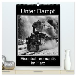 Unter Dampf. Eisenbahnromantik im Harz (hochwertiger Premium Wandkalender 2024 DIN A2 hoch), Kunstdruck in Hochglanz von Maurer,  Marion