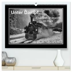 Unter Dampf – Eisenbahnromantik im Harz (hochwertiger Premium Wandkalender 2024 DIN A2 quer), Kunstdruck in Hochglanz von Maurer,  Marion