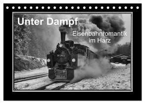 Unter Dampf – Eisenbahnromantik im Harz (Tischkalender 2024 DIN A5 quer), CALVENDO Monatskalender von Maurer,  Marion
