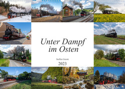 Unter Dampf im Osten (Wandkalender 2023 DIN A2 quer) von Artist Design,  Magic, Gierok,  Steffen
