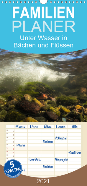 Unter Wasser in Bächen und Flüssen – Familienplaner hoch (Wandkalender 2021 , 21 cm x 45 cm, hoch) von Martin Sczyrba,  Dr.