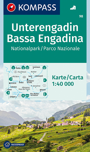 KOMPASS Wanderkarte Unterengadin, Bassa Engadina, Nationalpark, Parco Nazionale von KOMPASS-Karten GmbH