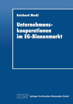 Unternehmenskooperationen im EG-Binnenmarkt von Meckl,  Reinhard