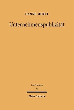 Unternehmenspublizität von Merkt,  Hanno