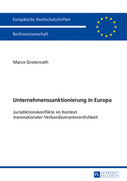 Unternehmenssanktionierung in Europa von Grotenrath,  Marco