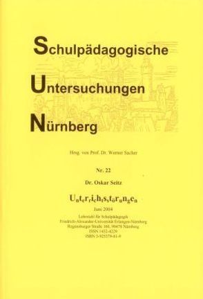 Unterrichtsstörungen von Sacher,  Werner, Seitz,  Oskar