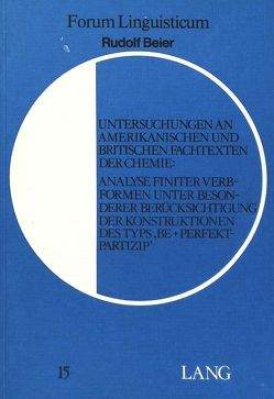 Untersuchungen an amerikanischen und britischen Fachtexten der Chemie von Beier,  Rudolf