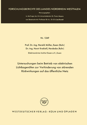 Untersuchungen beim Betrieb von elektrischen Lichtbogenöfen zur Verhinderung von störenden Rückwirkungen auf das öffentliche Netz von Mueller,  Harald