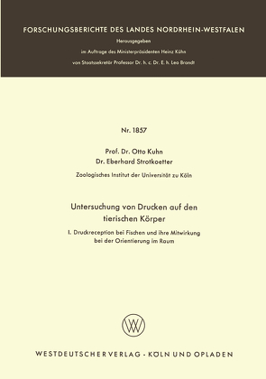 Untersuchungen von Drucken auf den tierischen Körper von Kuhn,  Otto