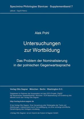 Untersuchungen zur Wortbildung von Pohl,  Alek