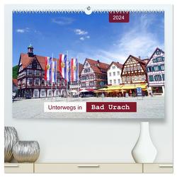 Unterwegs in Bad Urach (hochwertiger Premium Wandkalender 2024 DIN A2 quer), Kunstdruck in Hochglanz von Keller,  Angelika