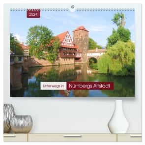 Unterwegs in Nürnbergs Altstadt (hochwertiger Premium Wandkalender 2024 DIN A2 quer), Kunstdruck in Hochglanz von Keller,  Angelika
