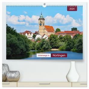 Unterwegs in Nürtingen (hochwertiger Premium Wandkalender 2024 DIN A2 quer), Kunstdruck in Hochglanz von Keller,  Angelika