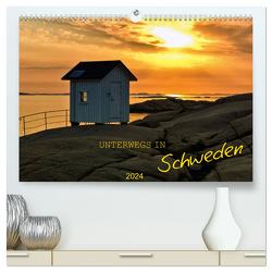 Unterwegs in Schweden (hochwertiger Premium Wandkalender 2024 DIN A2 quer), Kunstdruck in Hochglanz von Falke,  Manuela