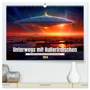 Unterwegs mit Außerirdischen (hochwertiger Premium Wandkalender 2024 DIN A2 quer), Kunstdruck in Hochglanz von Waurick,  Kerstin