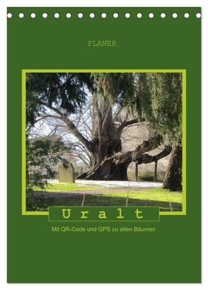 Uralt – Mit QR-Code und GPS zu alten Bäumen (Tischkalender 2024 DIN A5 hoch), CALVENDO Monatskalender von Keller,  Angelika