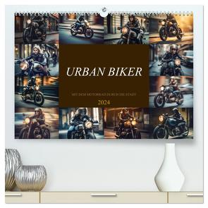 Urban Biker (hochwertiger Premium Wandkalender 2024 DIN A2 quer), Kunstdruck in Hochglanz von Meutzner,  Dirk