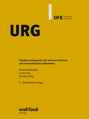 URG Kommentar von Haas,  Lorenz, Rehbinder,  Manfred, Uhlig,  Kai-Peter