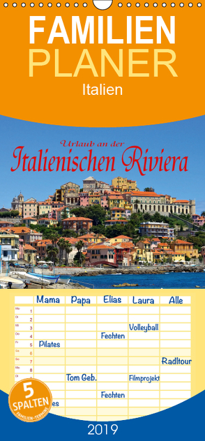 Urlaub an der Italienischen Riviera – Familienplaner hoch (Wandkalender 2019 , 21 cm x 45 cm, hoch) von LianeM