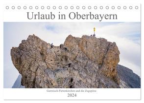 Urlaub in Oberbayern – Garmisch-Partenkirchen und die Zugspitze (Tischkalender 2024 DIN A5 quer), CALVENDO Monatskalender von Meutzner,  Dirk