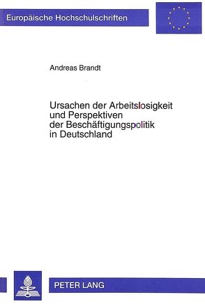 Ursachen der Arbeitslosigkeit und Perspektiven der Beschäftigungspolitik in Deutschland von Brandt,  Andreas