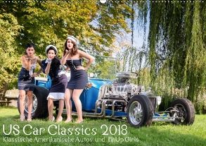 US Car Classics 2018 – Klassische amerikanische Autos und PinUp Girls (Wandkalender 2018 DIN A2 quer) von Suhl,  Michael