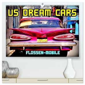 US DREAM CARS – Flossen-Mobile (hochwertiger Premium Wandkalender 2024 DIN A2 quer), Kunstdruck in Hochglanz von von Loewis of Menar,  Henning