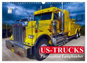 US-Trucks. Faszination Langhauber (Wandkalender 2024 DIN A3 quer), CALVENDO Monatskalender von Stanzer,  Elisabeth
