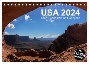 USA 2024 Utah – Sandstein und Canyons (Tischkalender 2024 DIN A5 quer), CALVENDO Monatskalender von Zimmermann,  Frank