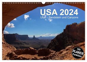 USA 2024 Utah – Sandstein und Canyons (Wandkalender 2024 DIN A3 quer), CALVENDO Monatskalender von Zimmermann,  Frank