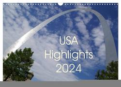 USA Highlights 2024 (Wandkalender 2024 DIN A3 quer), CALVENDO Monatskalender von Neudecker,  Tina