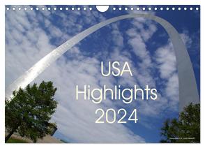 USA Highlights 2024 (Wandkalender 2024 DIN A4 quer), CALVENDO Monatskalender von Neudecker,  Tina