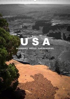 USA – Schwarz weiss Farbenspiel / AT-Version (Wandkalender 2021 DIN A2 hoch) von Stut Artwork,  Mona