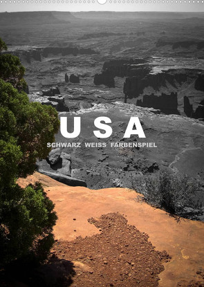 USA – Schwarz weiss Farbenspiel / CH-Version (Wandkalender 2023 DIN A2 hoch) von Stut Artwork,  Mona