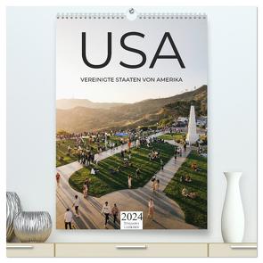 USA – Vereinigte Staaten von Amerika (hochwertiger Premium Wandkalender 2024 DIN A2 hoch), Kunstdruck in Hochglanz von Lederer,  Benjamin