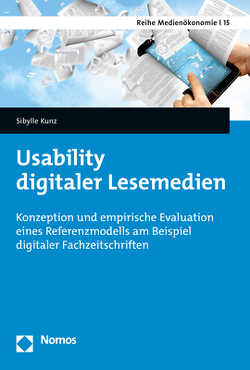 Usability digitaler Lesemedien von Kunz,  Sibylle