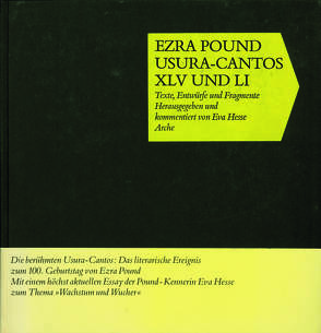 Usura-Cantos XLV und LI von Hesse,  Eva, Pound,  Ezra