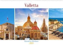 Valletta – Reiseziel im Mittelmeer (Wandkalender 2024 DIN A2 quer), CALVENDO Monatskalender von Schwarze,  Nina