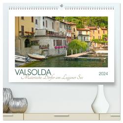 Valsolda. Malerische Dörfer am Luganer See (hochwertiger Premium Wandkalender 2024 DIN A2 quer), Kunstdruck in Hochglanz von M. Laube,  Lucy