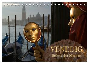 Venedig – Bühne der Masken (Tischkalender 2024 DIN A5 quer), CALVENDO Monatskalender von Pfleger,  Hans
