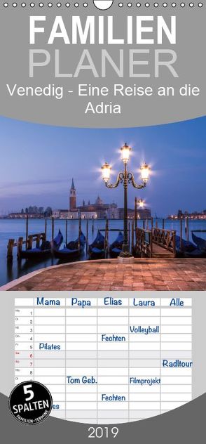 Venedig – Eine Reise an die Adria – Familienplaner hoch (Wandkalender 2019 , 21 cm x 45 cm, hoch) von Claude Castor I 030mm-photography,  Jean