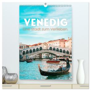Venedig – Eine Stadt zum Verlieben. (hochwertiger Premium Wandkalender 2024 DIN A2 hoch), Kunstdruck in Hochglanz von Monkey,  Happy
